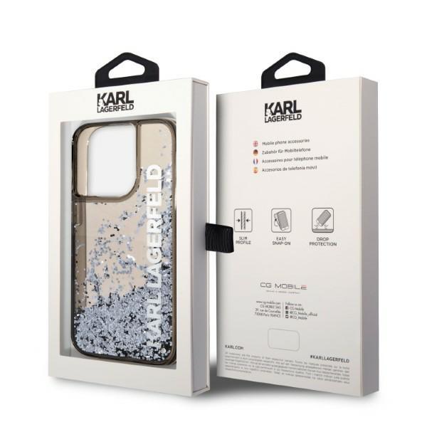 Etui Do iPhone 14 Pro Karl Lagerfeld Liquid Glitter Czarny
