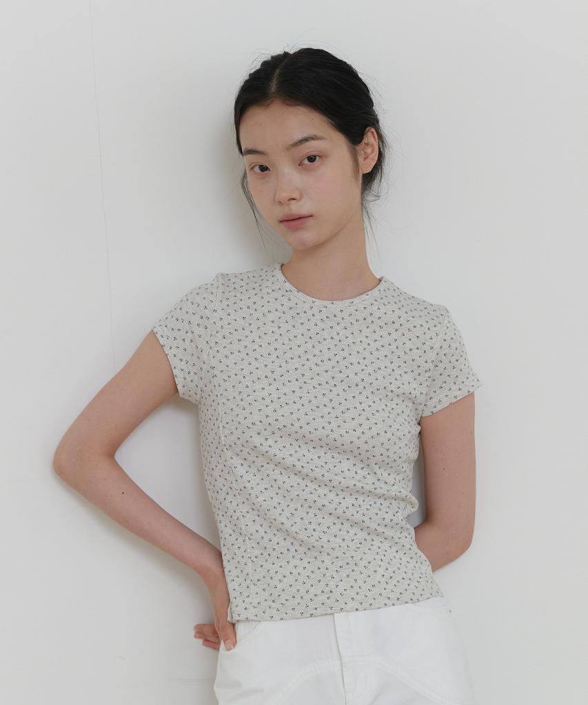 YUPPE Flower Cap T-Shirt_Oatmeal