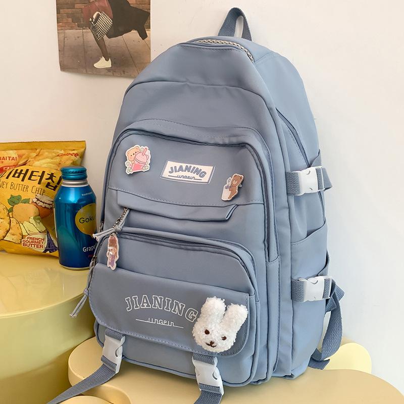 Primary School Girl Junior High School Student Burgundy Backpack High School Student College Student Backpack