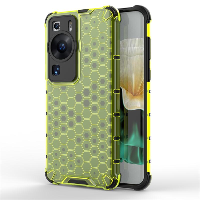Shockproof Transparent Case For Huawei P60 Pro Bumper Honeycomb Armor Case For Huawei P60 Pro Case Cover For Huawei P60 P 60 Pro