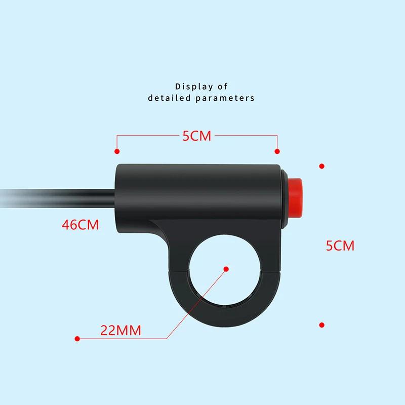 Hazard Switch Double Flash for Motorcycle Double Flash Switch Hazard Light Modification Button Warning Emergency Signal Lamp