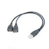 High Efficicency Data Transmission Cable 30cm Length USB Splitter Y Cable for Computer Laptop Digtal Products