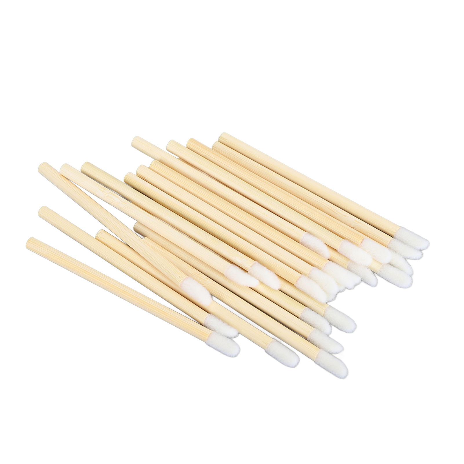 

100 шт. одноразовая кисть для губ с бамбуковой ручкой, портативный инструмент для макияжа, блеск для губ, палочка для кухонной техники