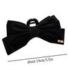 1 piece of black velvet big bow hair clip with a simple and elegant style for women