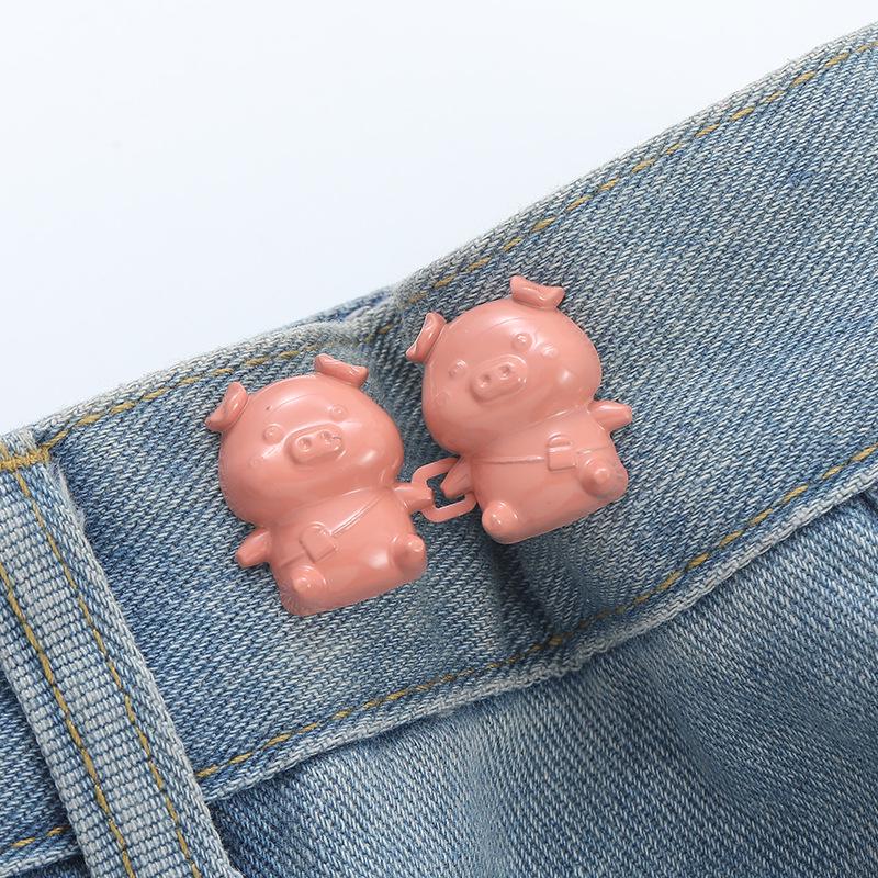 Verstellbare Bundschnalle für Schlankmacher-Jeans – Abnehmbar, Ohne Nähen, Nagelfreie Lösung.