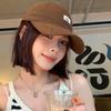 Vintage Brown Baseball Cap For Women Stylish And Versatile Sun Protection Hat