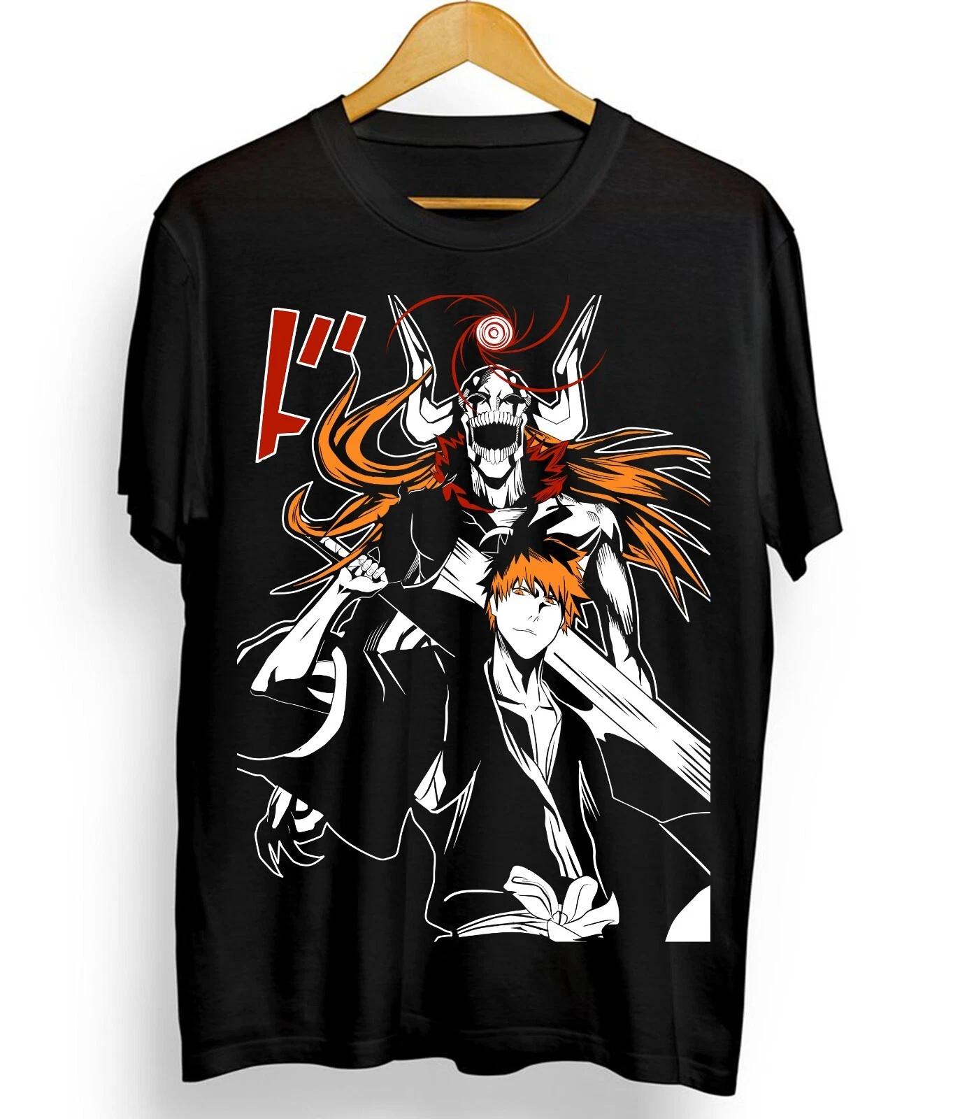 Bleached Ichiro Kurosaki Tshirt Manga Tshirt Mens and Womens Summer Pure Cotton Comfortable Loose Fashion Short Sleeve Top 4XL