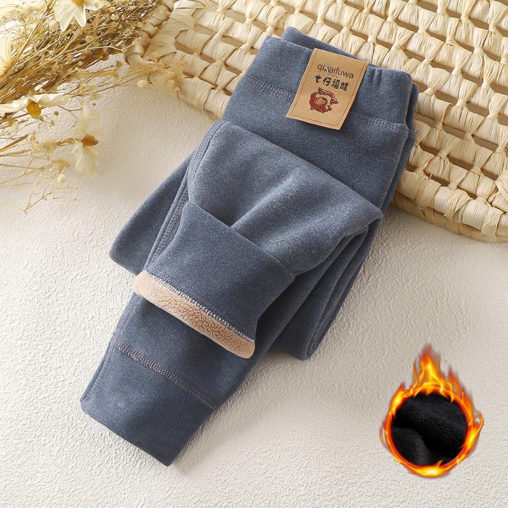 Kinder Polarfleece Hose – Für Jungen & Mädchen, Warme Herbst- und Winterhose, Dick gefütterte Samt-gefütterte lange Hose für ältere Kinder Leggings