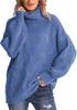 Women's High Neck Cable Knit Pullover Sweater - 2024 Autumn/Winter Collection