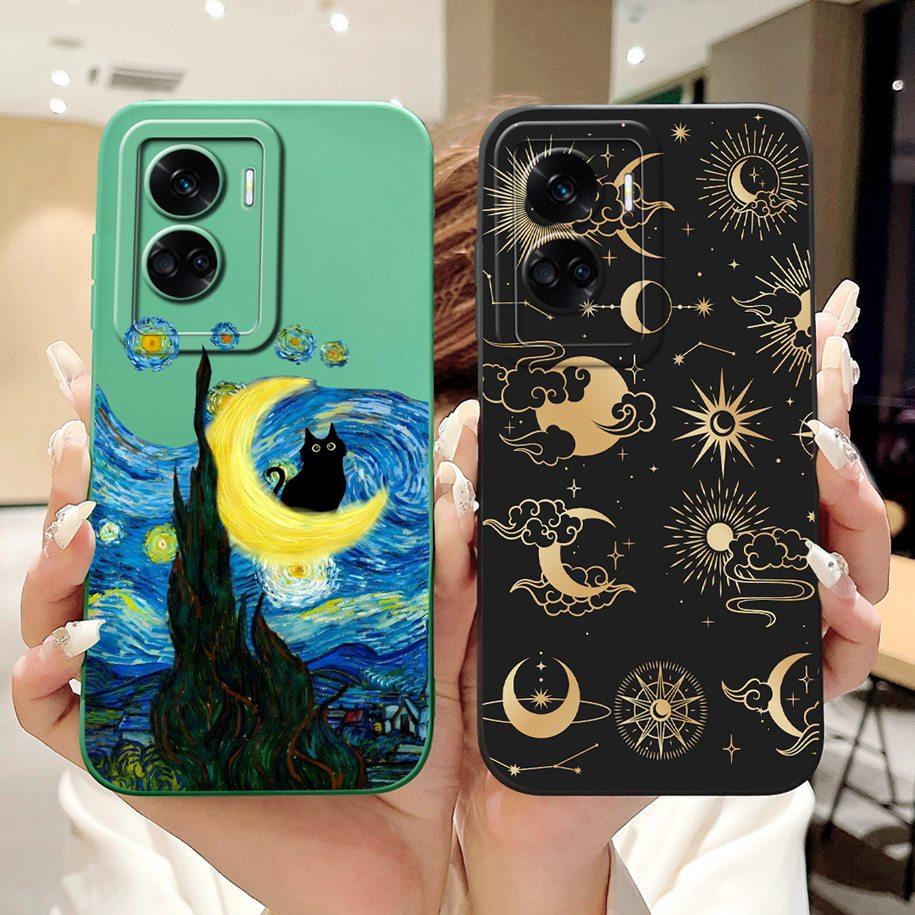 For Honor 90 Lite Case CRT-NX1 Shockproof Cover Popular Flower Soft Liquid Silicone Phone Case For Honor 90 Lite 2023 Funda 6.7"