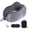 U-Shaped Pillow With Eyemask Earplugs Storage Bag,Travel Memory Foam Neck Pillow,Adjustables Neck Guard Pillow For Home/Travel