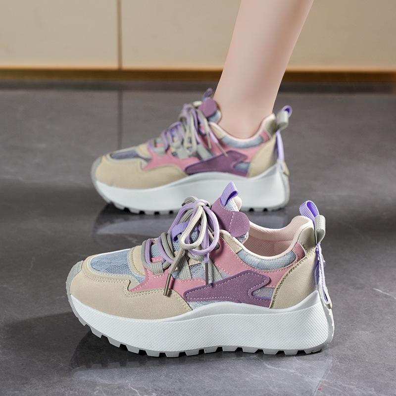 

Fashion New Women s Summer Student Running Sports Casual Shoes Simple Comfortable Mesh Breathable Hollow Wear resistant Women s Shoes 35 фиолетовый