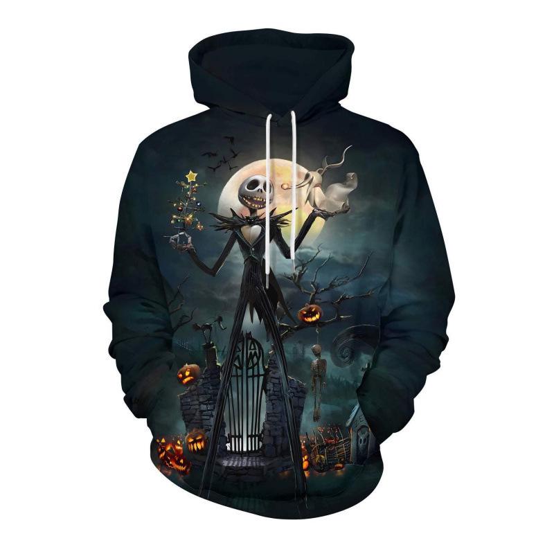 2025 Men's Autumn/Winter Bestseller Halloween 3D Print Hooded Sweatshirt