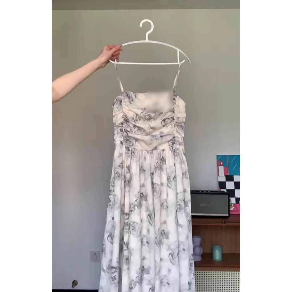 

Элегантное платье-комбинация с принтом роз: Женская летняя мода, Стильный дизайн два в одном, Высококлассное и универсальное длинное платье S (for up to 45 kg)