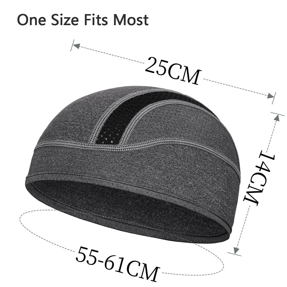 Summer Under Helmet Liner Bicycle Hat Mesh Skull Beanie Cap Headdress Headscarf Hiking Baseball Riding Beanie Men Women Hats