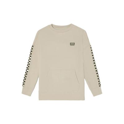 Vans FW22 Brand Logo Printed Side Checkerboard Crew Neck Pullover Long Sleeve Sweatshirt Unisex Sweatshirt Light-Khaki VN0009112N1