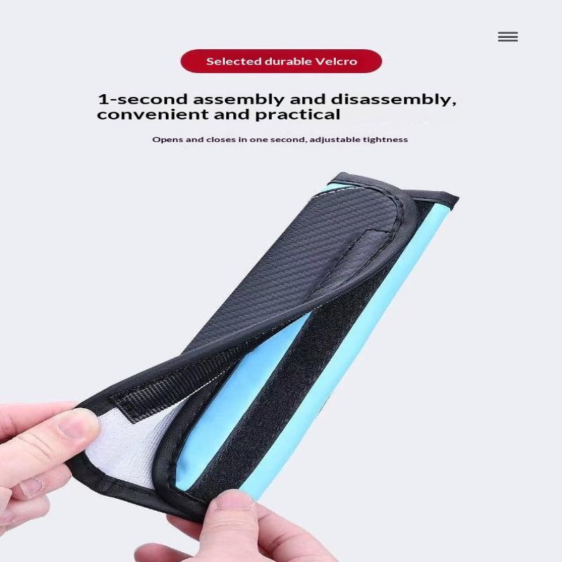2Pcs PU Car Seat Belt Shoulder Covers Breathable Soft Protective Pads for Comfortable Daily Driving Travel