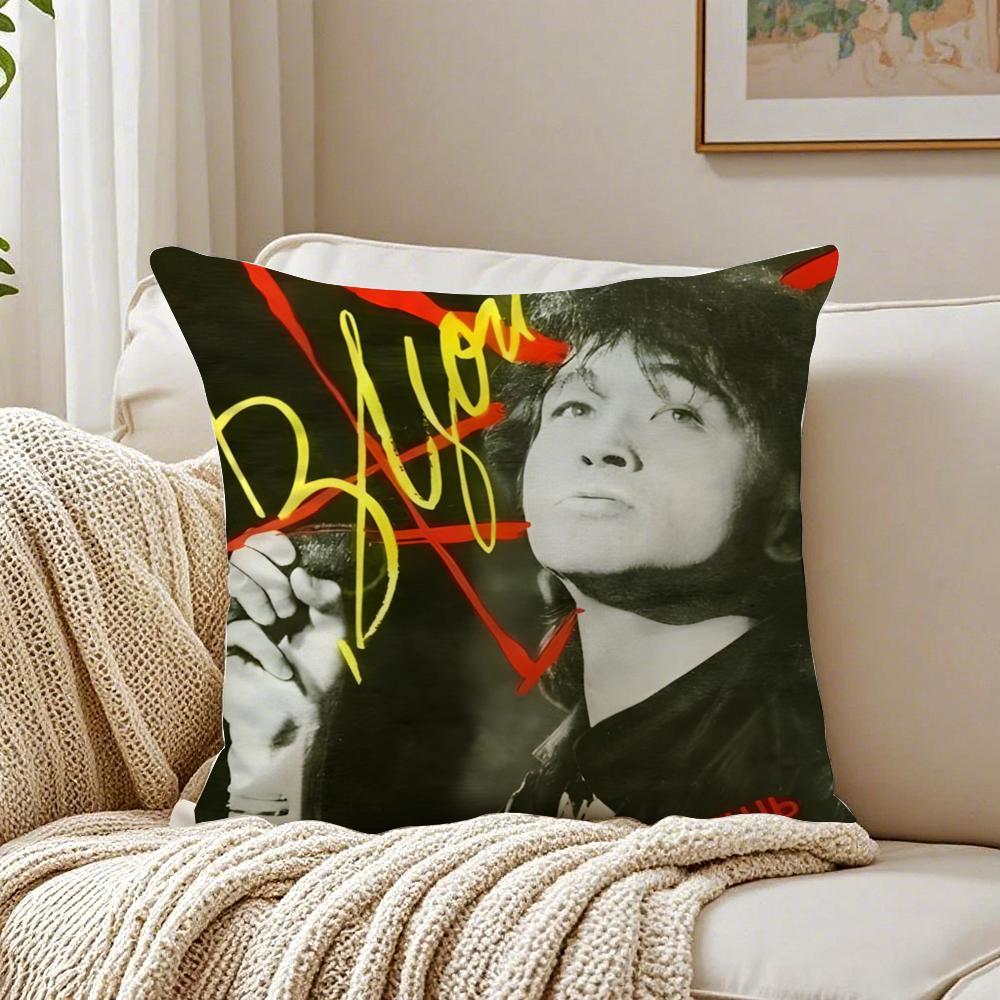 musician revolutionary VViktor TTsoi Cushion Cover Pillowcase Antidustmite living Room Sofa Decor Cushion Room