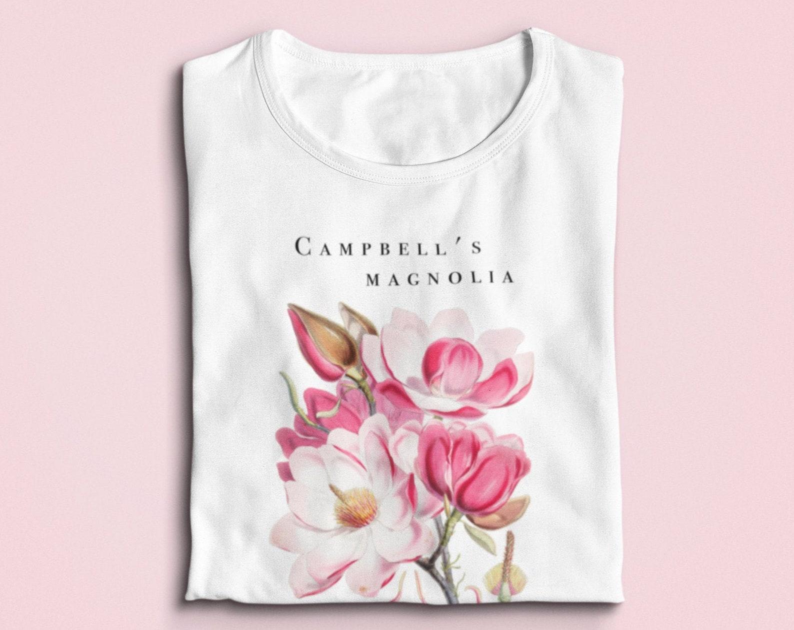 Magnolia Floral T-shirt – Aesthetic Botanical Tee 4XL