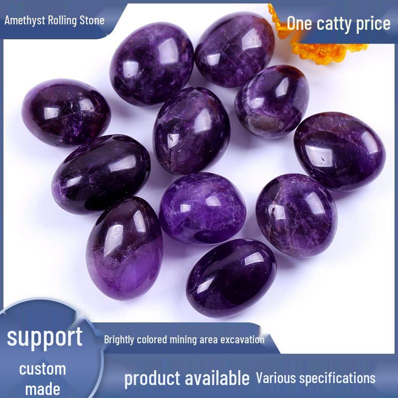 Amethyst Irregular Tumbled Stones for Incense, Diffusers, and Fish Tank Landscaping 1.5-2 cm, 500g