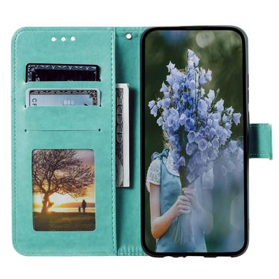 Etui ze stojakiem na telefon Samsung Galaxy S24 FE z wytłoczonym totemem, skórzany portfel PU, pokrowiec na telefon
