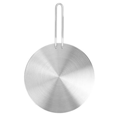 Edelstahl-Wärmeverteiler Induktionsplatte Adapter Konverter Gas Elektroherd Platte 24cm