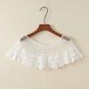 Women's Fashionable Lace Capelet with Embroidery Hollow out False Half Shirt Collar Neck for Special Occasion