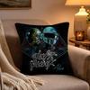 Fashion Rock Band DDaft Punk Pillow Case Soft Plush Cushion Cover Double Print and Invisible Zipper for Sofa Home Car Use