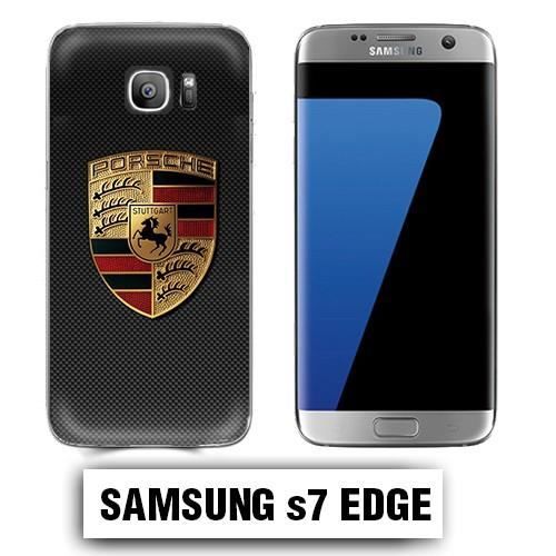 Coque Samsung S7 Edge Porsche carbone