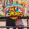 Smurfs Together Folding Umbrella Travel Suitable For All Seasons Three Folds Light Sun Umbrella