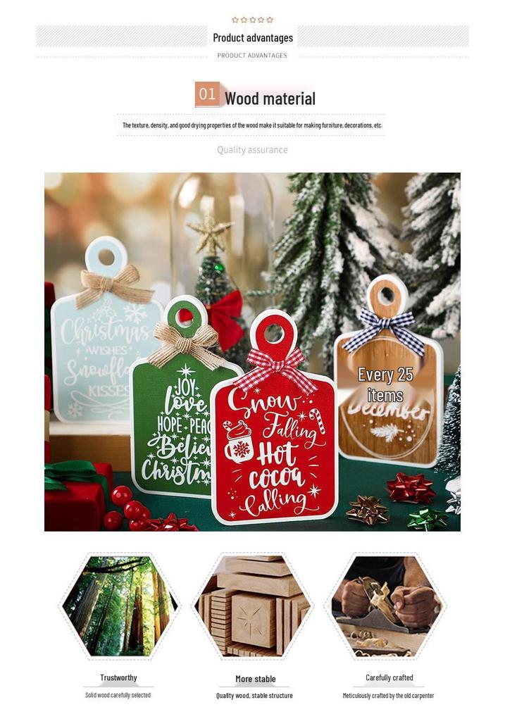 Heart-Shaped Wooden Hanging Sign - Home Decoration Pendant & Creative Message Board
