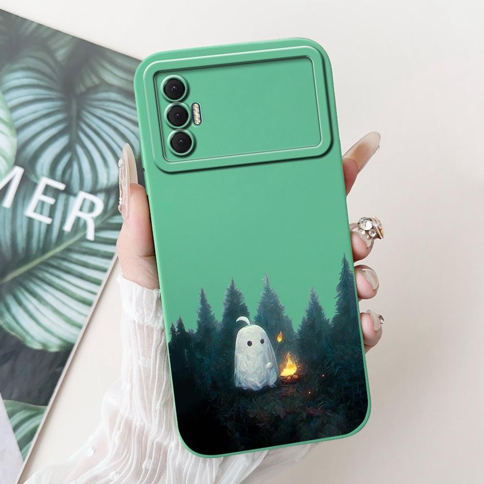 6.6" For Tecno Spark 8P 2021 Case Lovely Panda Cartoon Camera Protection Soft Matte Cover For Tecno Spark8P 8 P KG7H KG7n Bumper