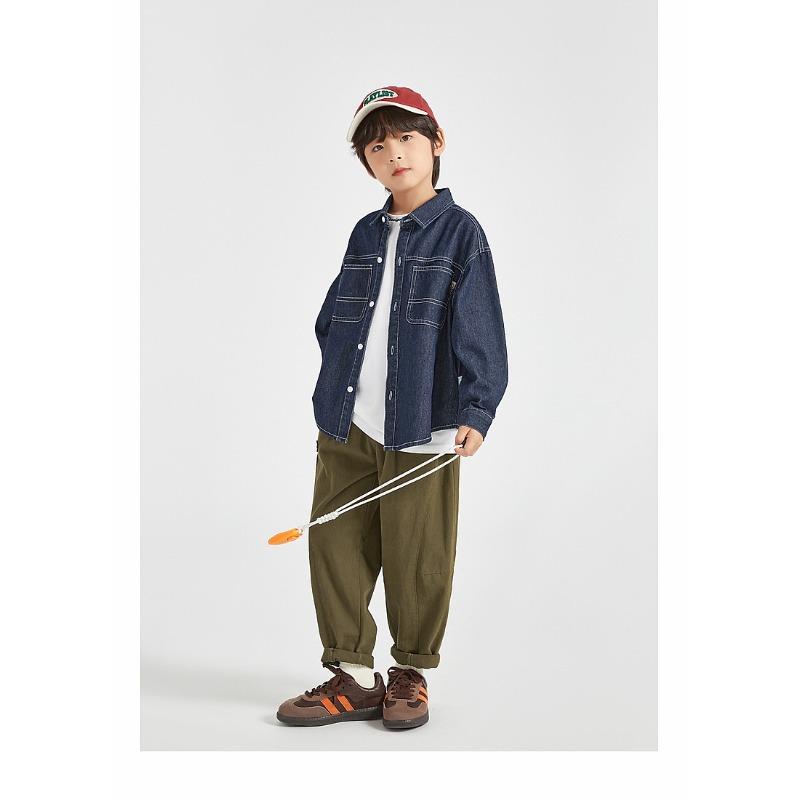 Boys Blue Denim Jacket Kids Long Sleeve Casual Spring Outerwear Tops
