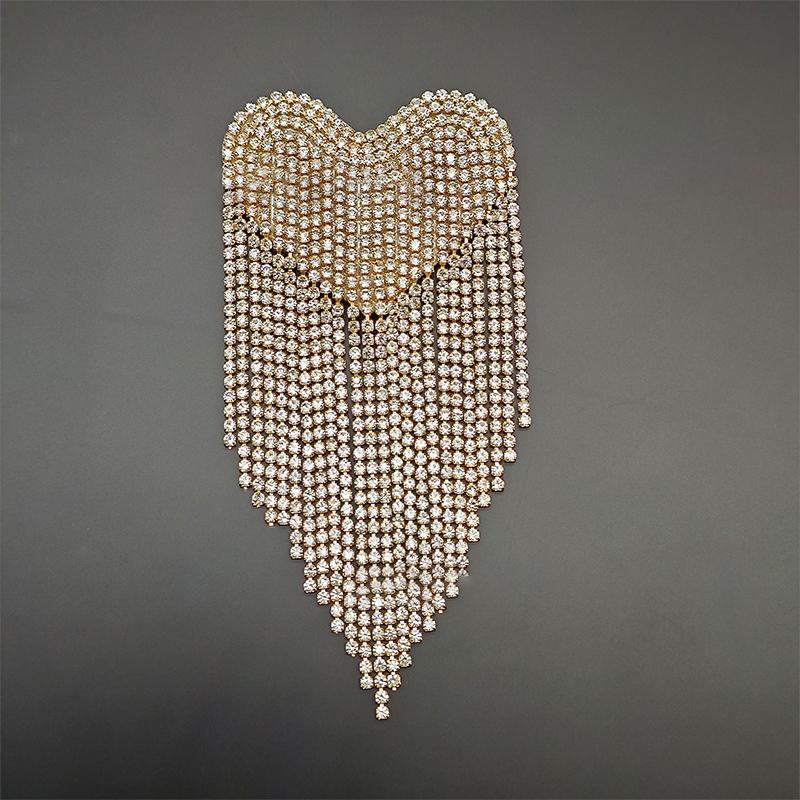 

Korean Love Brooch Tassel Chain Lapel Pins Coat Dress Lapel Pins Wedding Party Gifts For Women Men Accessories