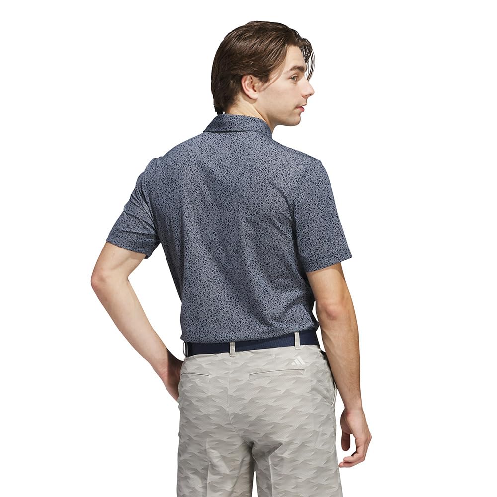Adidas Koszulka z krótkim rękawem z nadrukiem bunkra golfowego dla granatowo-kolegialnego golfa męskiego,