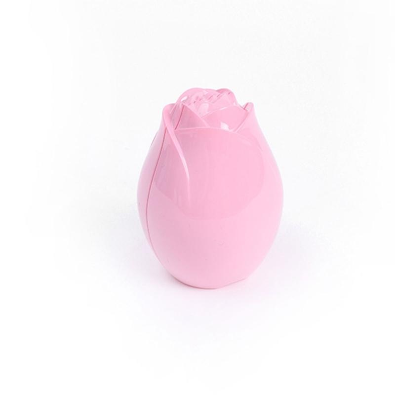 Double Opening Rose Shaped Pendant Box Velvets Lined Engagement Ring Holder Stylish Jewelry Organizer with Soft Interior