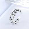 New Personality Distressed Knotted Popualr 925 Sterling Silver Jewelry Retro Accessories Twist Rope Shaped Opening Rings  TYB434