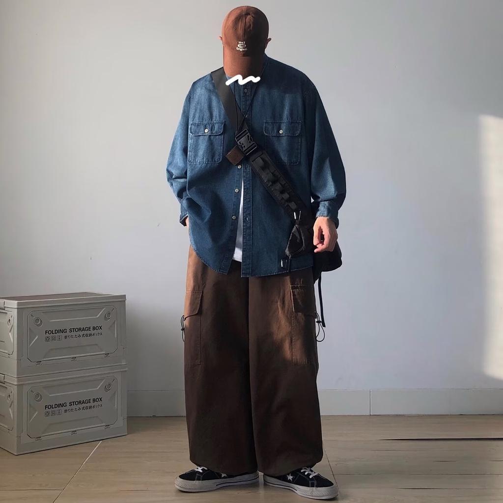 2024 Spring and Autumn Pu Handsome Coat Men's Ins High Street Fashion Brand Hong Kong Style Japanese Harajuku Style Korean Style Trendy Loose Jacket