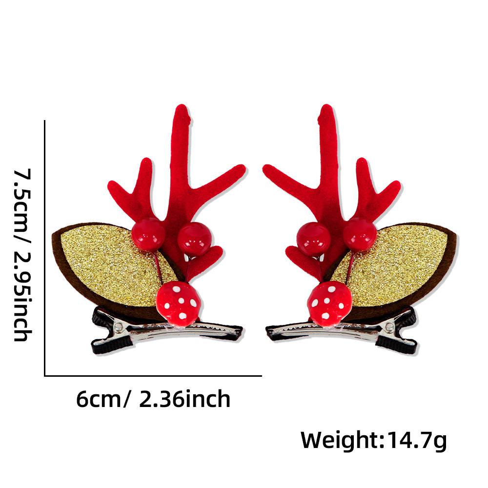 Christmas Hair Stylish Accessories With Cute Plush Antlers And Festive Decorations Women For