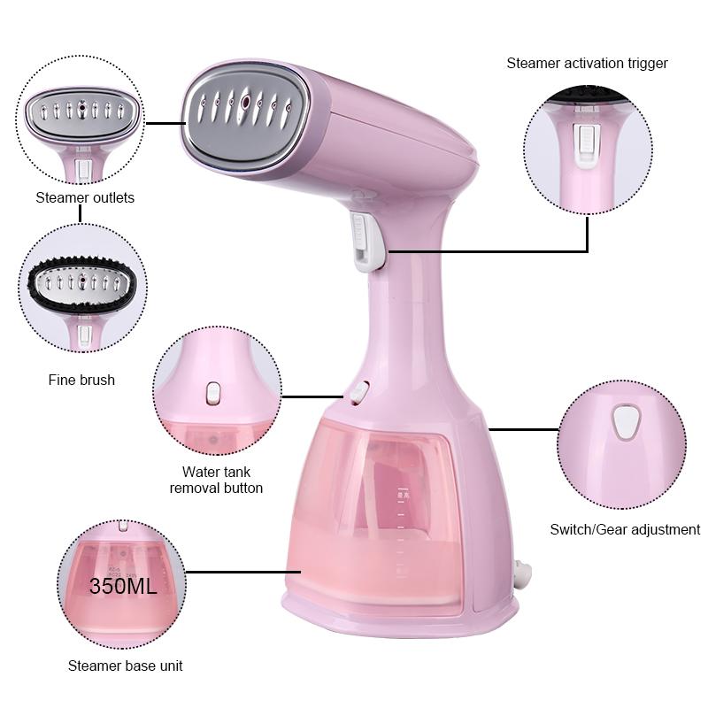Steam Iron Garment Steamer Handheld Fabric 1500W Travel Vertical 280ml Mini Portable  Home Travelling For Clothes Ironing