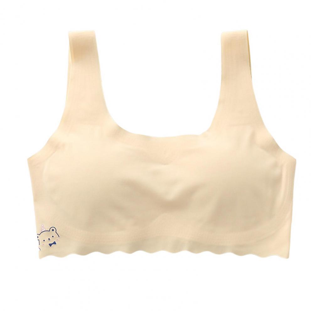 Girl Development Period Bra with Wide Elastic Straps Seamless Breast Support And Coverage No Steel Rings Natural Shape High Stre