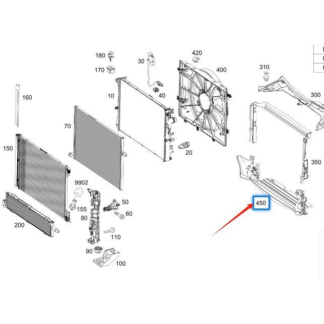 Mercedes-Benz C-Class W205 Radiator Air Deflector
