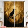 2pcs,2D Plane Printing Curtain Fabric Halloween Ghost (2) Versatile Fabric (without Rod) Outdoor Decorations Ldeal for Living