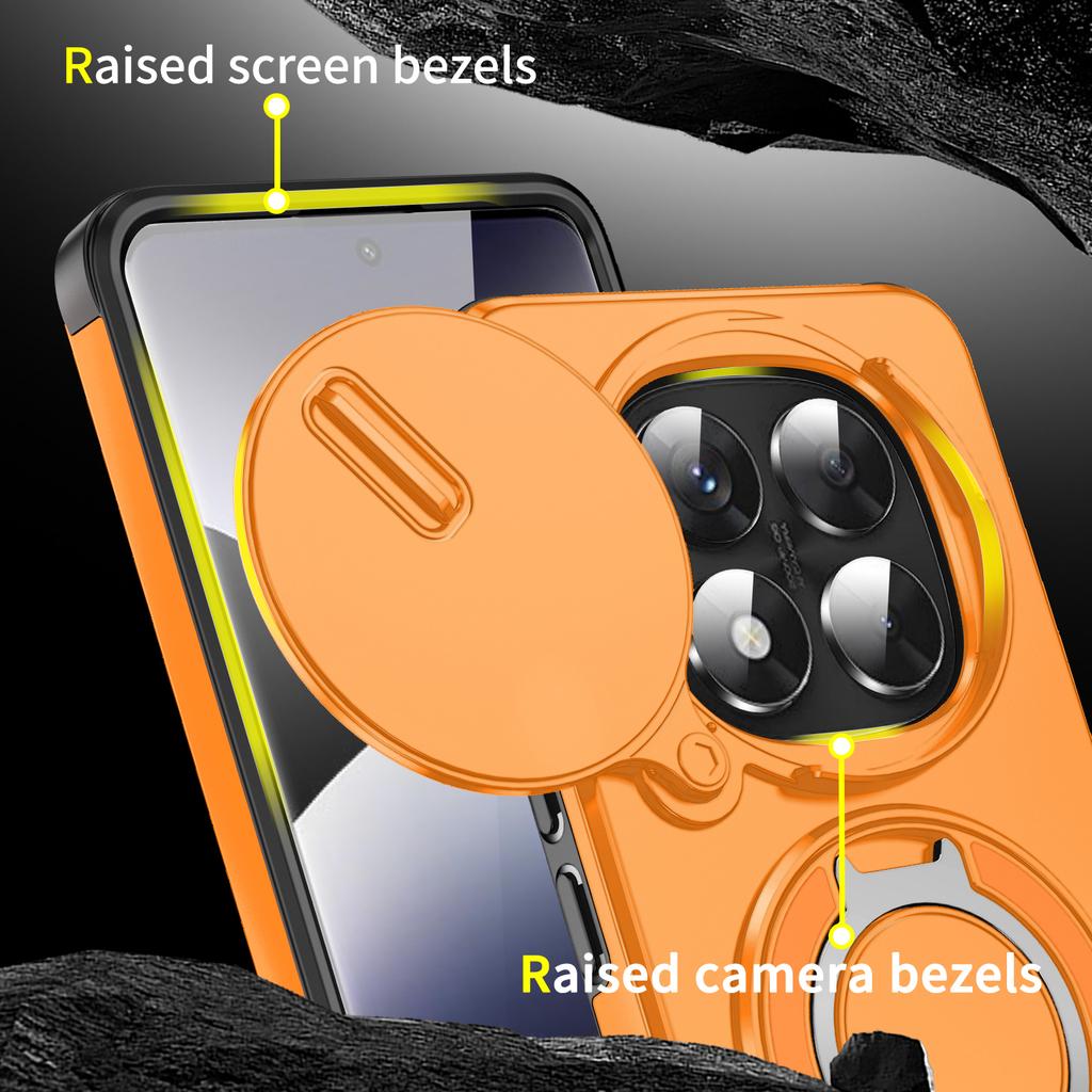 360 Rotating Ring Holder Magnetic Case For Xiaomi Redmi Note 15 14 Pro Plus 13 14C 13C Shockproof Camera Protection Slim Cover