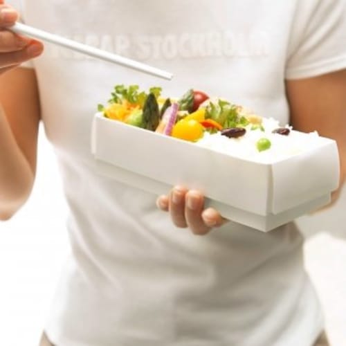 Hosho Sammenleggbar Flat Matboks, Stor, 930cc, Grå, Gjenbrukbar, 193-B-PG