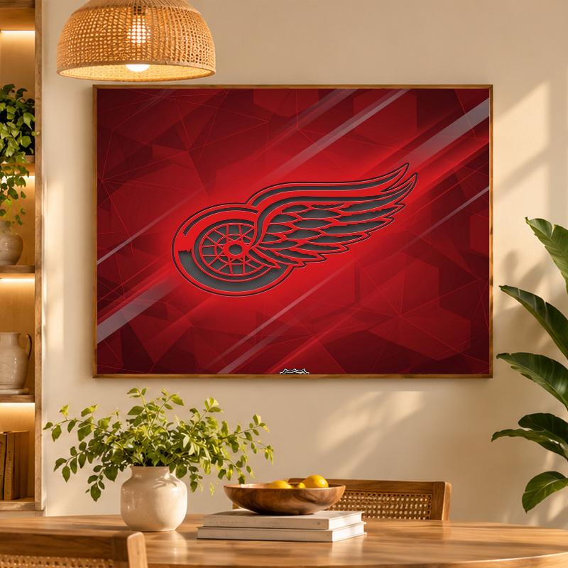 5D Diamond Painting Detroit Red Wings DIY Full Drill Diamond Art Kit Home Decoration