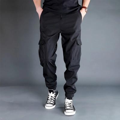 Men's Spring/Autumn Multi-Pocket Work Pants Youth Loose Casual Oversized Harem Pants
