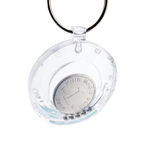 Магічний Ключниця-Головоломка Втеча Монети Легко Носити 1,9 Дюйма Трюк Зникнення Монети для Початківців Портативне Кільце для Підвішування Весела Магічна Іграшка Подарунок