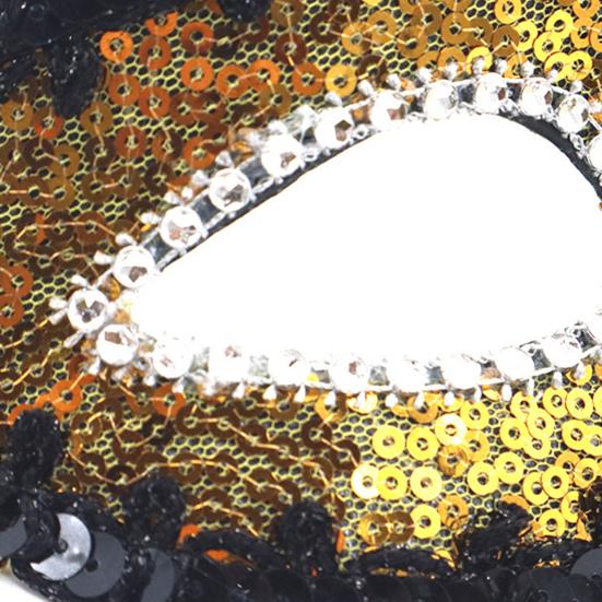 Lace Handheld Masquerade Masque with Stick Butterfly Sequin Half Face Eye Cushion for Women Carnival Venetian Prom Halloween Cosplay Parties