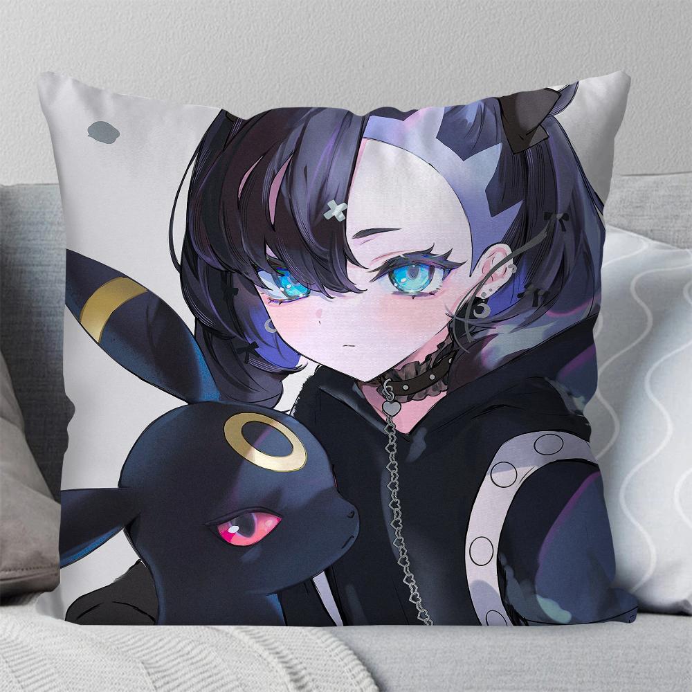 Marnie Animation P-Pokemon Pillow Case Square Pillow Bedroom Sofa Leisure Comfort Cushion Car Living Room Home Decoration 40X40